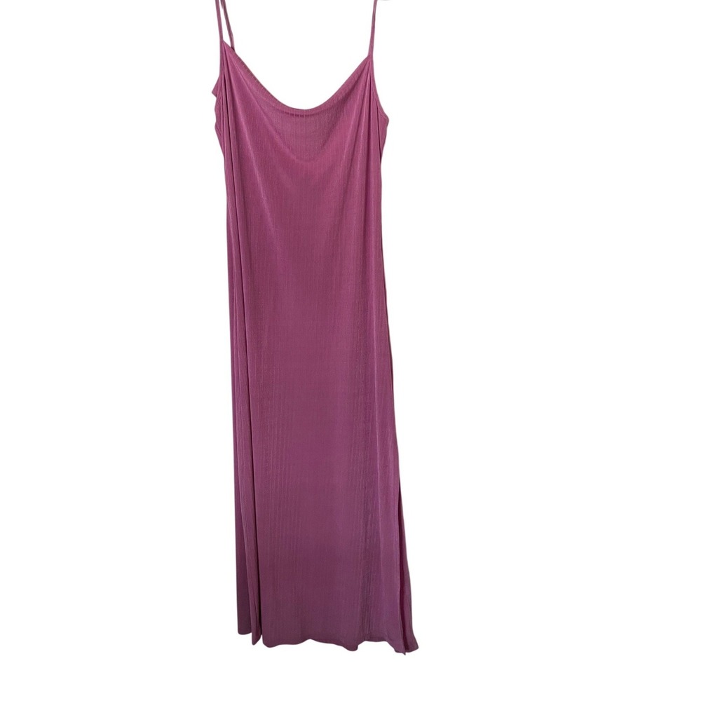 Intimately Free People Pink Bare It All Maxi Dress Cowl Neck Low Back Slinky M L